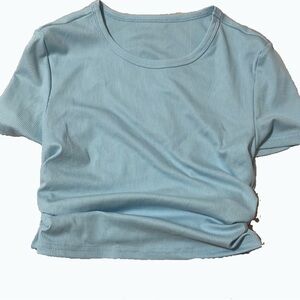 SHEIN Green Fitted Crop Top Short Sleeve